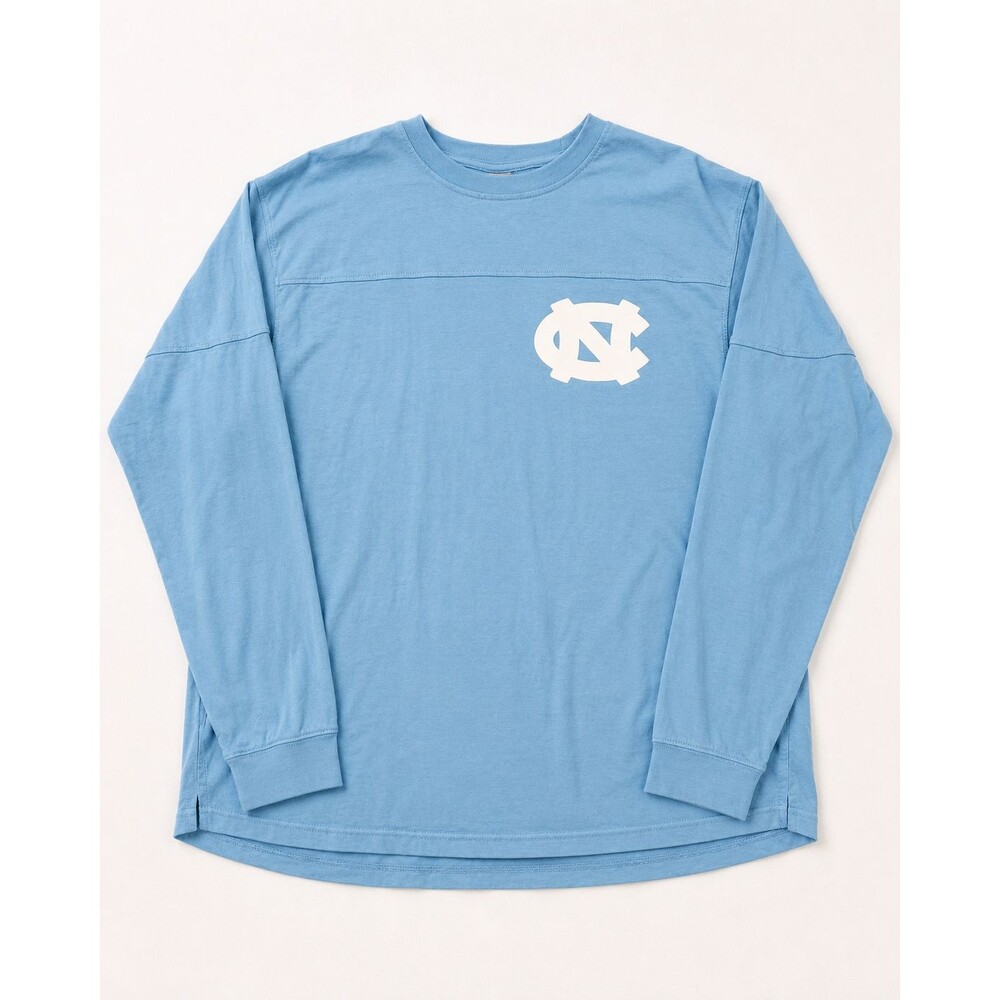 Pressbox UNC Tar Heels Womens L Carolina Blue Big Shirt Long Sleeve